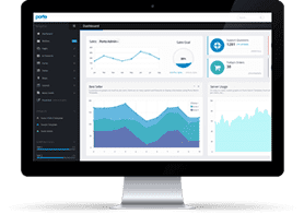 Business software dashboard preview